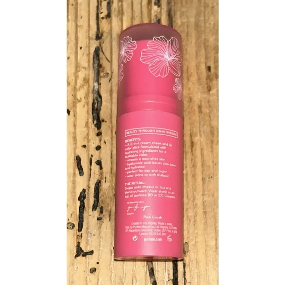 Pūrlisse Blush Glow BB Cheek + Lip Cream Pink Crush NEW 0.28 Oz NEW